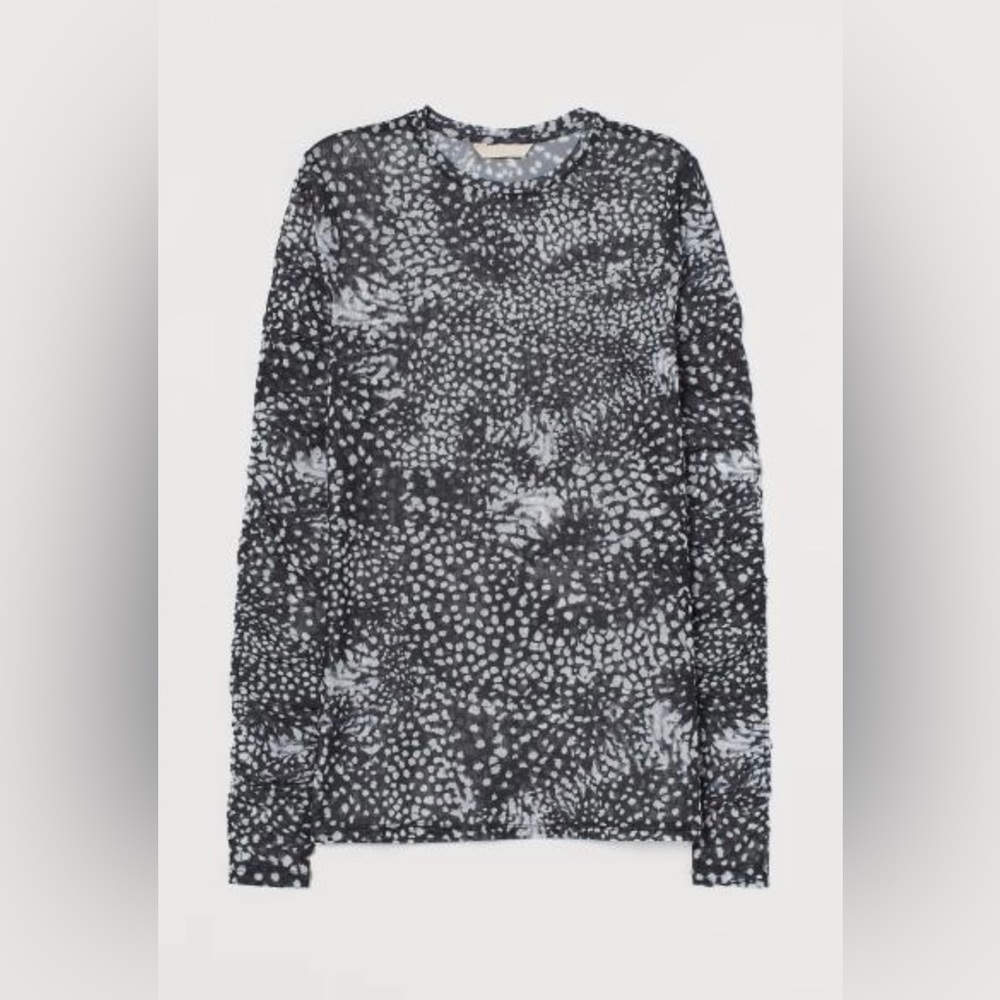 H&M Patterned Mesh Top